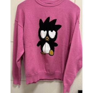 Forever 21 Hello Kitty & Friends Badtz-Maru crewneck sweater Pink S